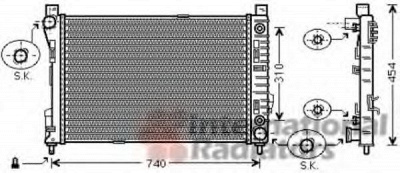 VAN WEZEL 30002464 -  Радиатор, охлаждение двигателя